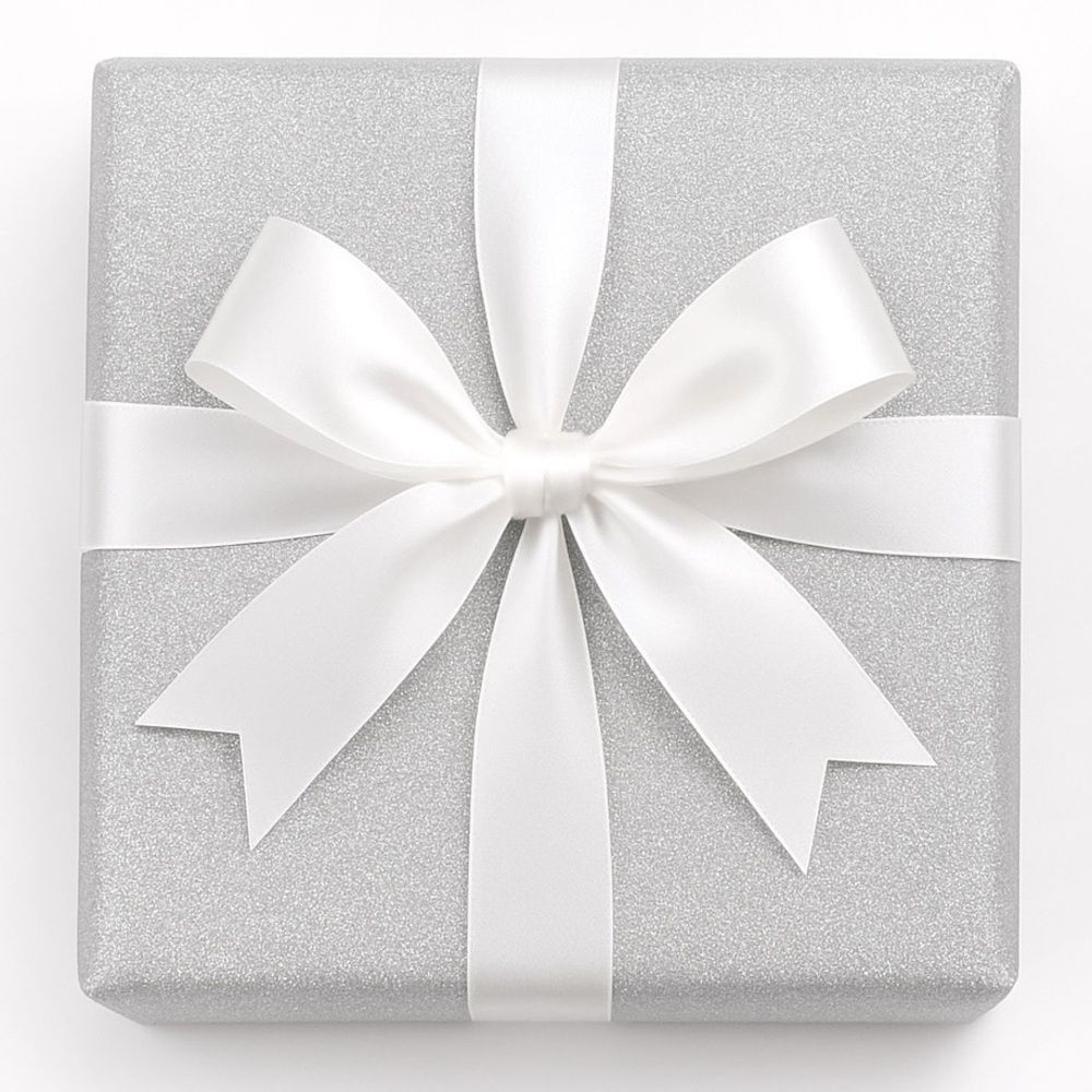 NWT Paper Source Silver Glitter Wrapping Paper Roll 27.5”x59” Designer Gift Wrap